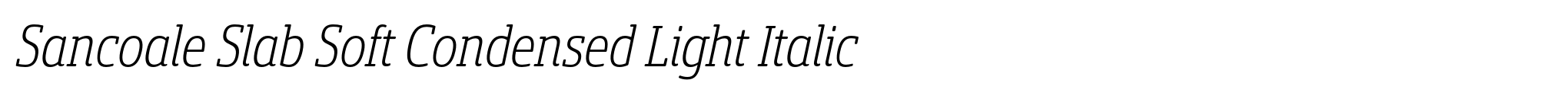 Sancoale Slab Soft Condensed Light Italic image